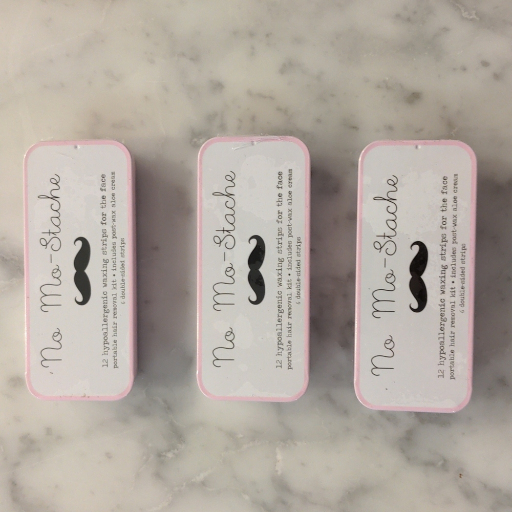 NWT No Mo-Stache Set Of 3
